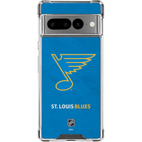 NHL St. Louis Blues Distressed Google Pixel 7 Pro Clear Case